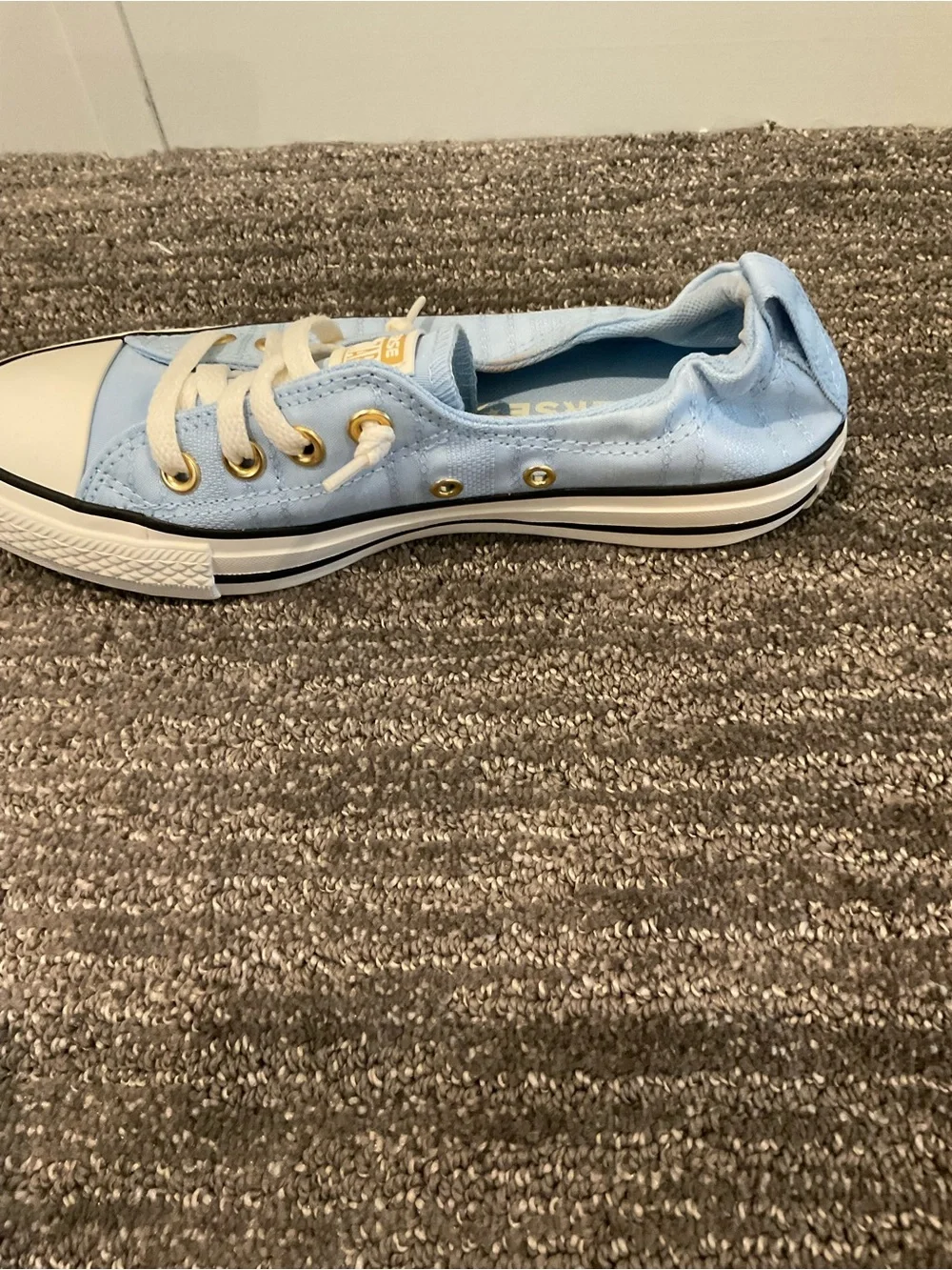 Converse Kids Low-Top Canvas Sneakers - Light Blue and White